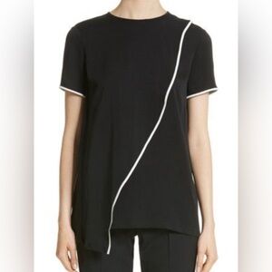 MaxMara Women’s Black and White Legenda Silk Blouse